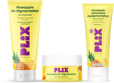 The Plant Fix Plix Plix Pineapple Depigmentation Regime for Bright & Even Skin | All Skin Types(3 Items in the set)