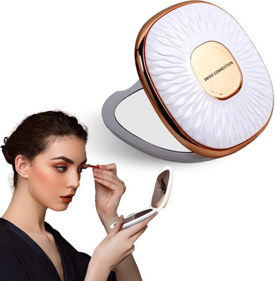 Swiss Connection Premium Glass Top Magnifying Mirror 1X/2X Round Magnifying Makeup Mirror