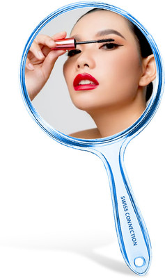Swiss Connection Premium Large Double Side Mirror 1X/10X Round Magnifying Makeup Mirror