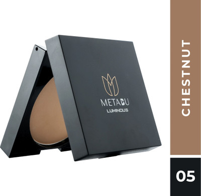 Metabu Luminous Powder Long Lasting Matte Finish Oil Control With SPF 25 Compact(Chestnut 05, 8 g)