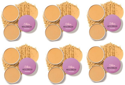 Pop Up Double Side 2 in 1 Compact Powder 6 pcs Long Lasting Sweatporof Compact(beige, 40 g)