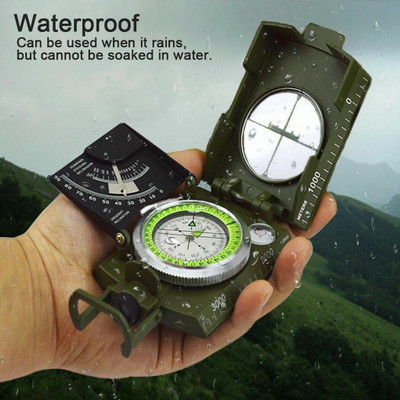 JMALL ™Military Lensatic Prismatic Matte Compass (Army Green) Compass(Green)