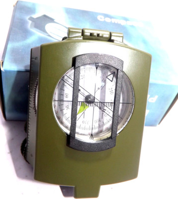 Simrah Waterproof Metal Lensatic Prismatic Army Navigator For Directions Military Compass Compass(Green)