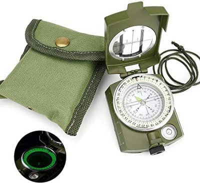 JMALL ™Metal Waterproof Compass,Camping Compass Fluorescent Pointer Compass(Green)