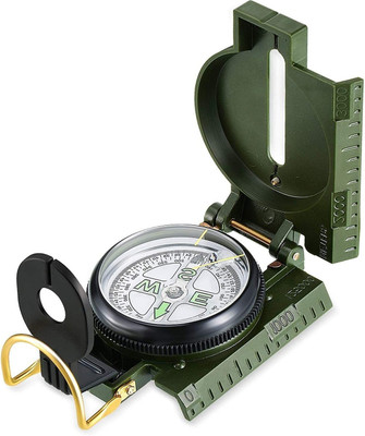 Justakeit Direction Compass Portable Camping Compass MilitaryArmy Multifunctional Survival Compass(Green)