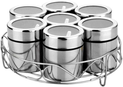 Masala Box For Kitchen| Masala Dabba Steel| Spice Box| Spice Container| Dry Fruits Jar| Condiment Set 7 Piece Spice Set(Stainless Steel, Steel)