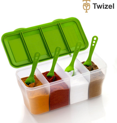 Multipurpose Plastic 4 In 1 Masala Box for Kitchen 1 Piece Spice Set(Plastic)