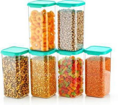 PEYTON Plastic Grocery Container  - 1500 ml(Pack of 6, Blue)