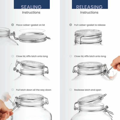 Vastarpara Glass Utility Container  - 500 ml(Pack of 3, Clear)