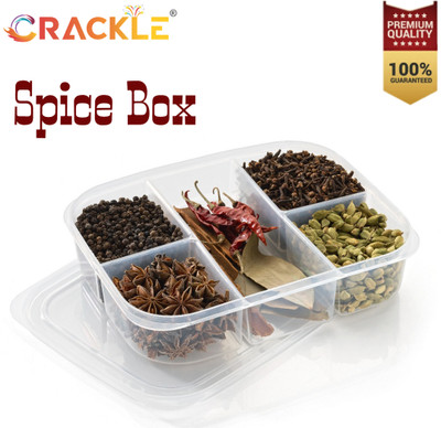 Crackle Plastic Fridge Container  - 1250 ml(White)