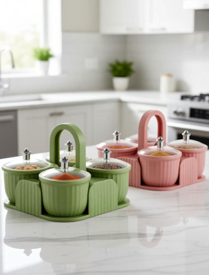 GAJERA AND ASSOCIATES 1 Piece Spice Set(Plastic)