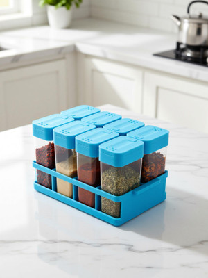 Kitchenetic 8pcs set Masla Box / Spce Box / Rasoi Box / Spie Storage Container 1 Piece Salt & Pepper Set(Plastic)