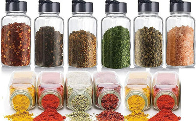 JYOTCREATION Salt & Pepper Set Glass(6 Piece)