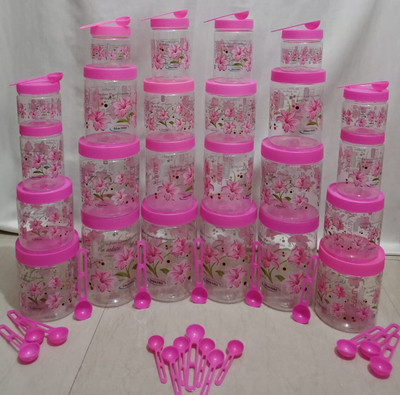 PEYTON Plastic Grocery Container  - 24000 ml(Pack of 24, Pink)