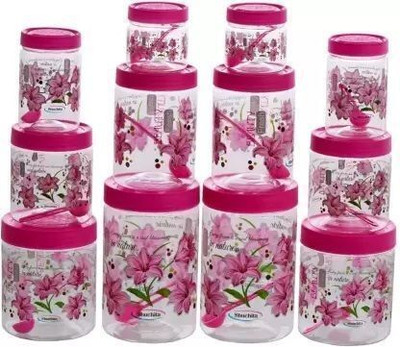 PEYTON Plastic Grocery Container  - 14000 ml(Pack of 12, Pink)