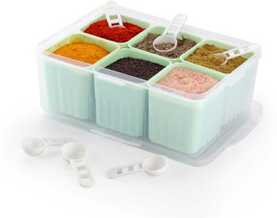 Crackle Plastic Fridge Container  - 2200 ml(Green)