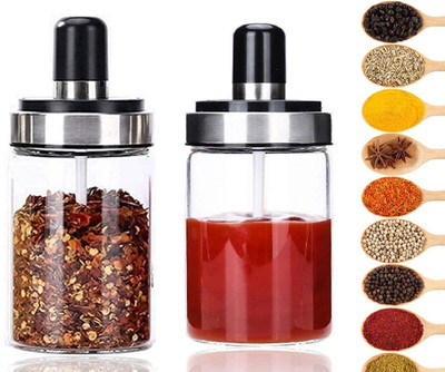 VarniZone Salt & Pepper Set Borosilicate Glass(2 Piece)