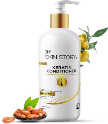 The Skin Story Keratin Smooth Conditioner For Dry Frizzy Hair, Soft Silky Shine, Damage Repair(250 g)