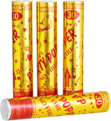 KiddyHub Birthday Party Popper, Gold Party popper 30cm Snow Spray(30 ml, Pack of 4)