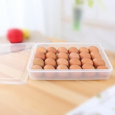 MOOZICO Plastic Egg Container  - 2 dozen(White)