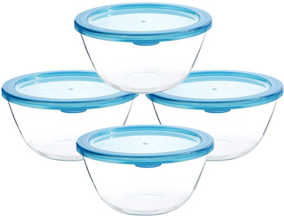 Cutting EDGE Glass Utility Container  - 800 ml(Pack of 4, Blue)