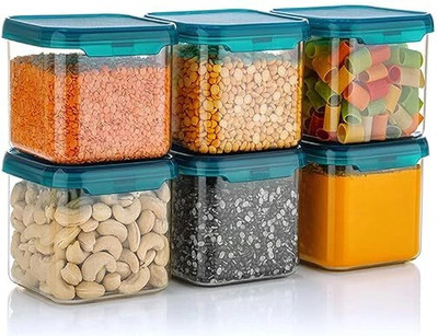 SARAZA Plastic Grocery Container  - 550 ml(Pack of 6, Green)