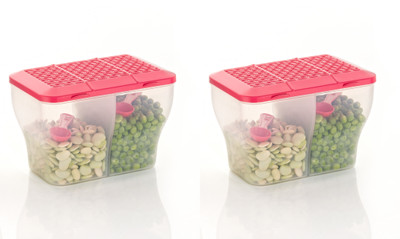 MAGICSPOON Polypropylene Fridge Container  - 2000 ml(Pack of 2, Pink)