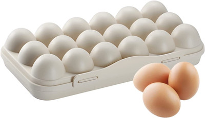 PINJAS Plastic Egg Container  - 1.5 dozen(Multicolor)