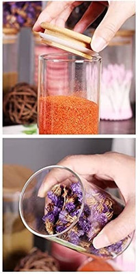Coozico Glass Grocery Container  - 270 ml(Pack of 2, Clear)