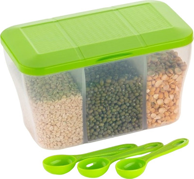 MAGICSPOON Polypropylene Grocery Container  - 1100 ml(Green)