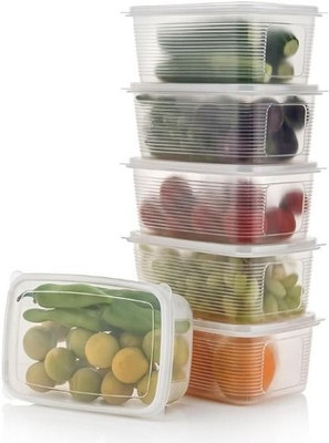DEVMANN Plastic Utility Container  - 1000 ml(Pack of 6, Transparent)