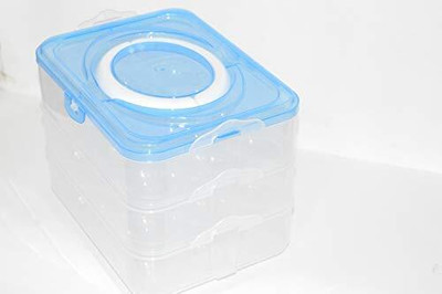 TINSUHG Plastic Egg Container  - 3 dozen(Blue)