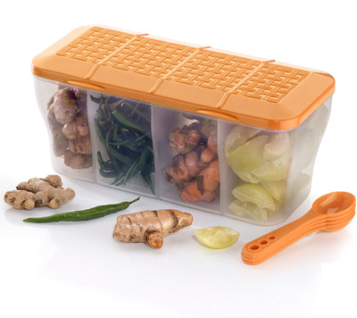 MAGICSPOON Polypropylene Fridge Container  - 1800 ml(Orange)