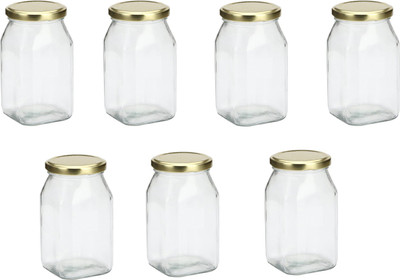 1st Time Glass Utility Container  - 200 ml(Pack of 7, Clear)