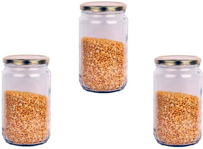 AFAST Glass Utility Container  - 1000 ml(Pack of 3, Clear)