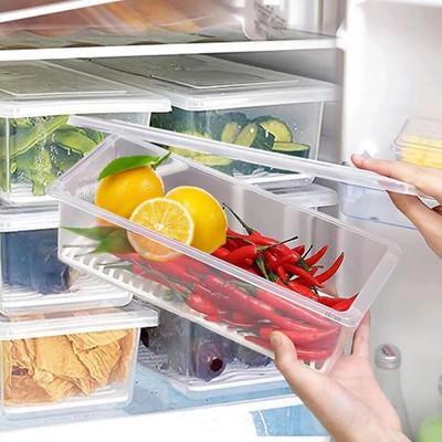 Jstar Plastic Fridge Container  - 1500 ml(Pack of 6, Clear)
