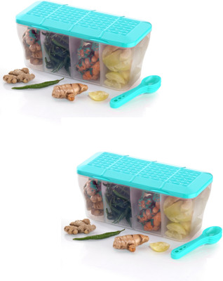 Ecodex Plastic Grocery Container  - 1800 ml(Pack of 2, Green)