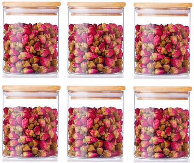 DHARMBHAKTI Glass Utility Container  - 700 ml(Pack of 2, Clear)