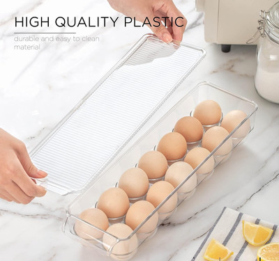 JIGSHTIAL Plastic Egg Container  - 1.15 dozen(Clear)