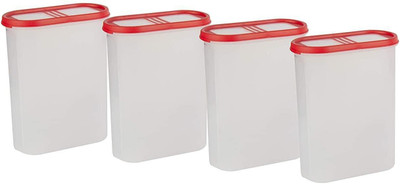 Cutting EDGE Plastic Utility Container  - 2400 ml(Pack of 4, Red)