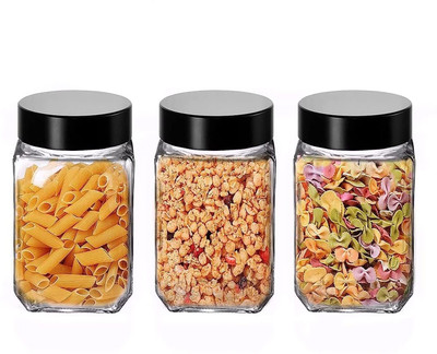 NITYANAVIN Glass Fridge Container  - 310 ml(Pack of 3, Clear)