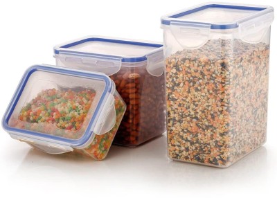 JAYDIP'S STOREHOUSE Plastic Grocery Container  - 1500 ml, 1000 ml, 500 ml(Pack of 3, Clear)