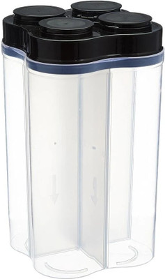 koktailkitchen Plastic Cereal Dispenser  - 2400 ml(Pack of 6, White)