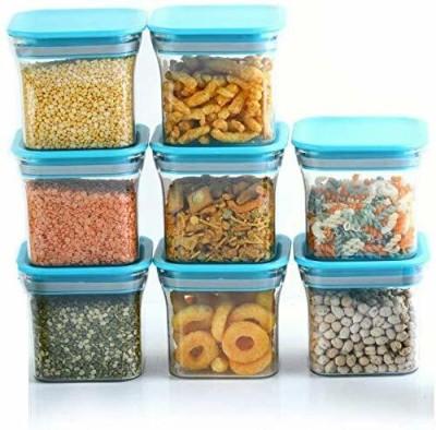 Analog Kitchenware Plastic Grocery Container  - 550 ml(Pack of 8, Blue)