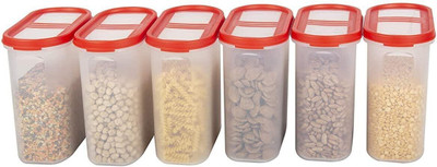 Cutting EDGE Plastic Utility Container  - 1800 ml(Pack of 6, Red)