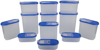 Cutting EDGE Plastic Utility Container  - 0.5 L, 1.2 L, 1.8 L, 2.4 L(Pack of 12, Blue)