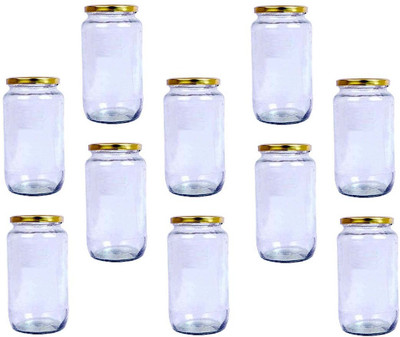 Somil Glass Utility Container  - 1000 ml(Pack of 10, Clear)