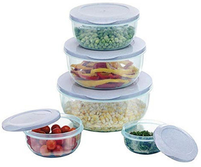 MOOZICO Plastic Fridge Container  - 2700 ml, 1700 ml, 1000 ml, 580 ml, 290 ml(Pack of 5, Blue)