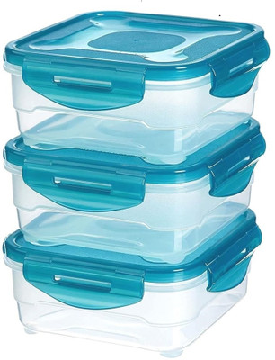 VIDHYADEVAM Plastic Fridge Container  - 800 ml(Pack of 3, Blue)