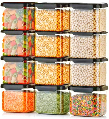 SKYHEART Plastic Grocery Container  - 500 ml(Pack of 6, Clear)